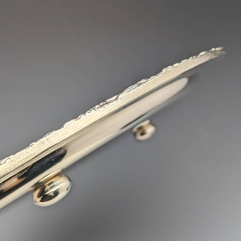 British Vintage Silver Plated Tray Salva Diameter 28cm EHP